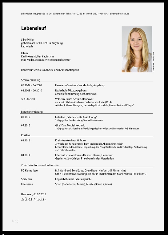 Lebenslauf Studium Vorlage Best Of Lebenslauf Bewerbung Beispiel