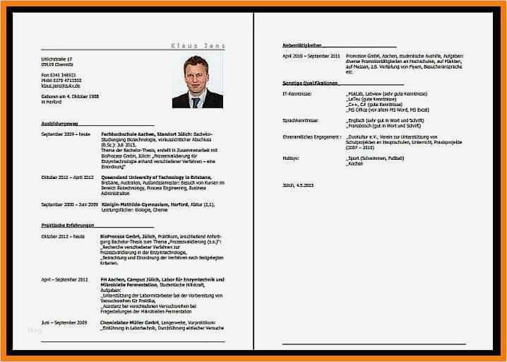 Lebenslauf Studium Vorlage Luxus 13 Lebenslauf Bewerbung Muster
