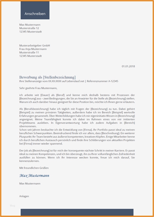 Lebenslauf Und Anschreiben Vorlage Schön 5 Anschreiben Bewerbung Vorlage