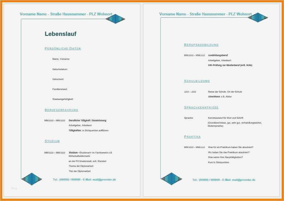 Lebenslauf Vorlage Ausbildung 2017 Beste 9 Lebenslauf 2017