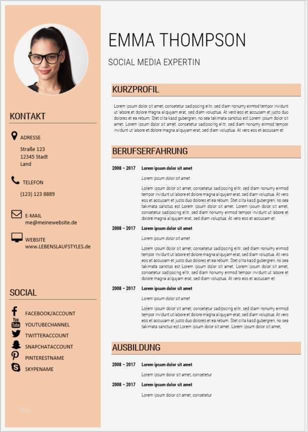 Lebenslauf Vorlage Ausbildung 2017 Cool Lebenslauf Moderne Vorlage