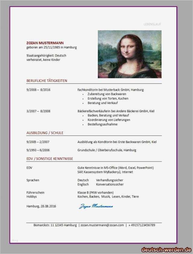 Lebenslauf Vorlage Ausbildung Word Genial Einfache Muster Bewerbung Lebenslauf Anschreiben Mit