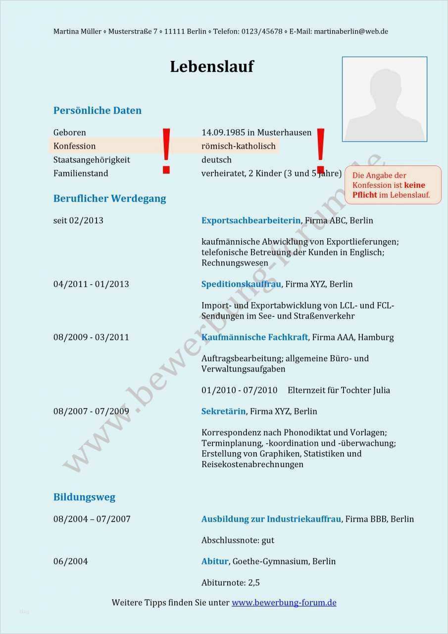 Lebenslauf Vorlage Für Deutsche Staatsbürgerschaft Cool Konfession Im Lebenslauf Nur In Ausnahmefällen Angeben