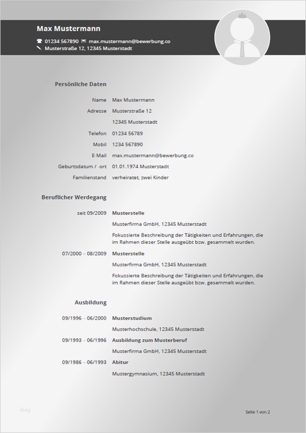 Lebenslauf Vorlage Max Mustermann Hübsch Lebenslauf Vorlage 2016 Bewerbung
