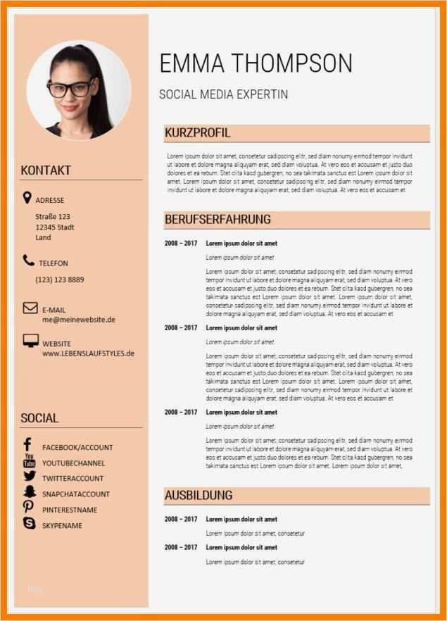 Lebenslauf Vorlage Word Modern Einzigartig 10 Moderne Lebenslauf Vorlage