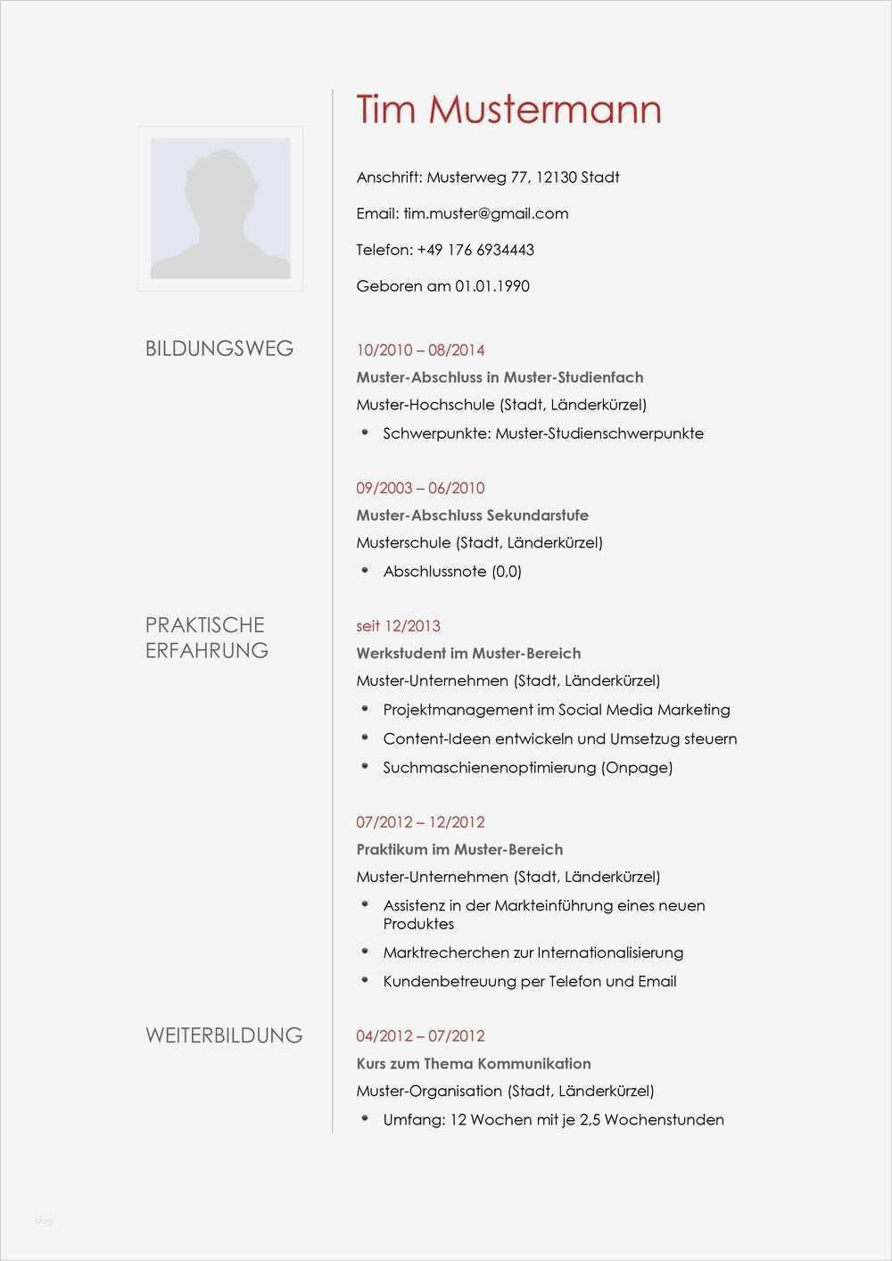 Lebenslauf Vorlage Word Xing Fabelhaft Lebenslauf Muster 12