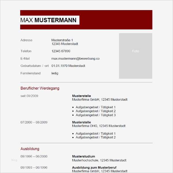 Lebenslauf Vorlage Word Xing Fabelhaft Lebenslauf Muster Vorlage Schlicht Tabellarischer