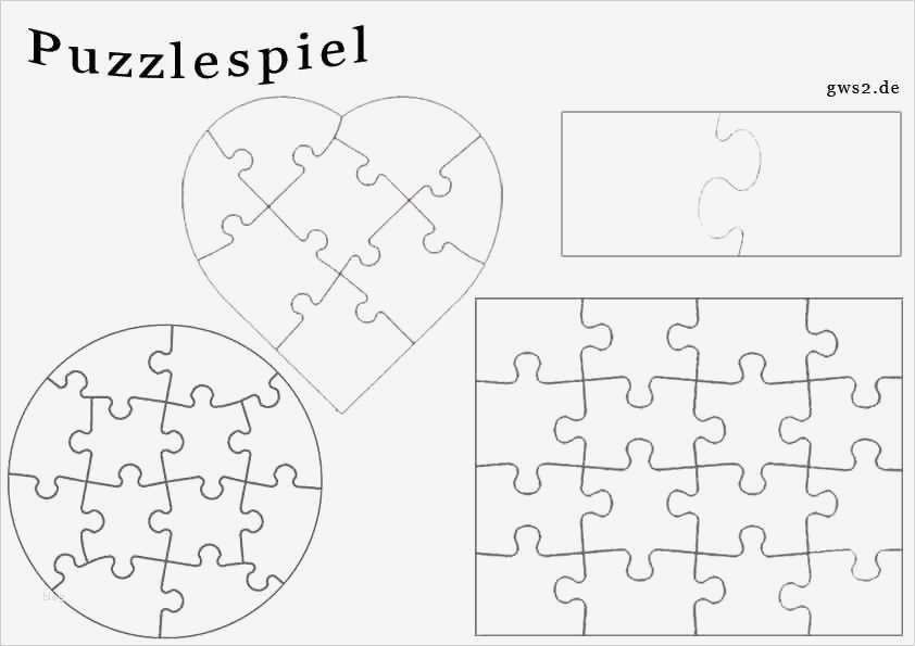Leere Puzzle Vorlage Angenehm Blanko Puzzle In Verschiedenen formen