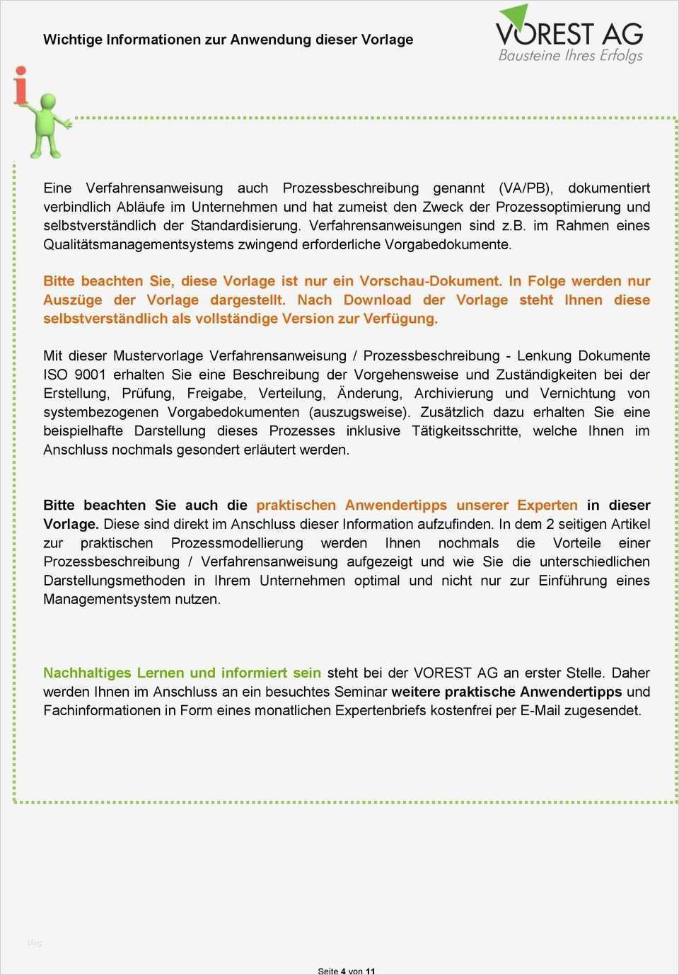 Lenkung Von Dokumenten Vorlage Gut Vorschau Pdf Verfahrensanweisung Prozessbeschreibung
