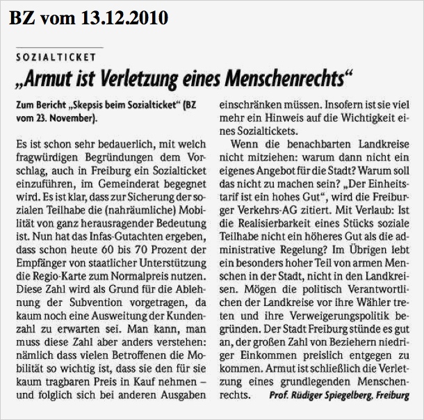 Leserbrief Schreiben Vorlage Neu Runder Tisch Freiburg Bz Leserbrief Zum sozialticket