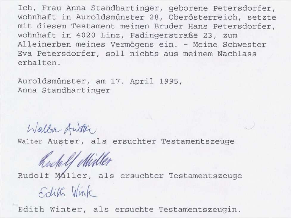 Letzter Wille Vorlage Erstaunlich Großartig Vorlage Eines Testaments Galerie