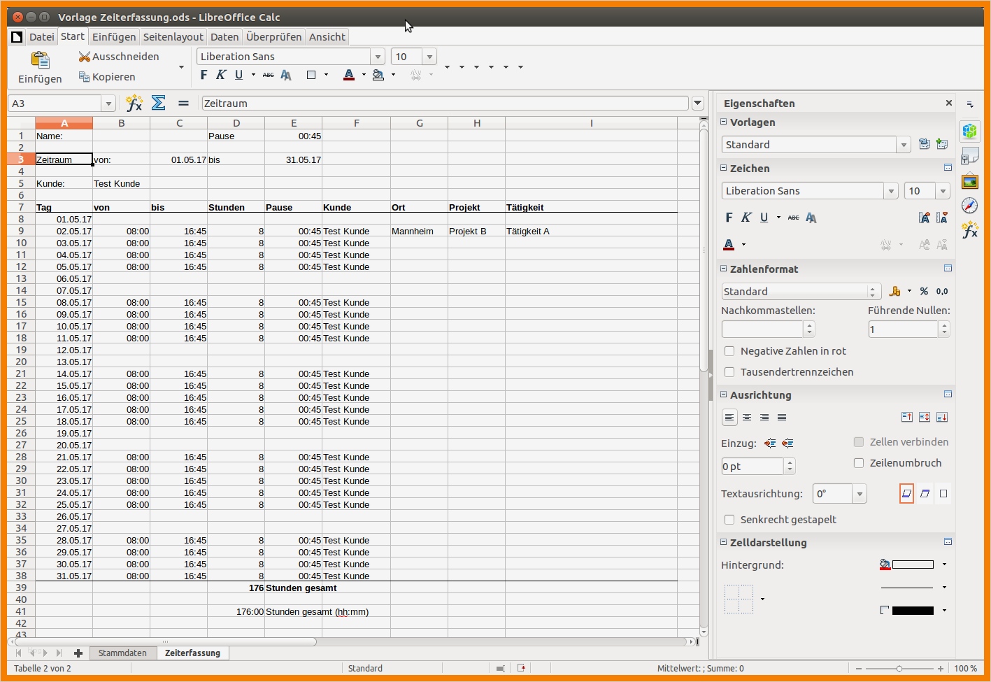 Libreoffice Vorlagen Rechnung Bewundernswert 9 Tabelle Zeiterfassung