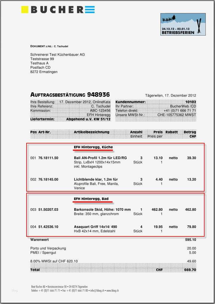 Lieferschein Kommission Vorlage Schönste Bucher Line Katalog