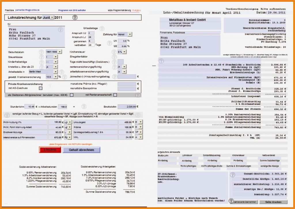 Lohnabrechnung Pdf Vorlage Erstaunlich 8 Lohnabrechnung Pdf