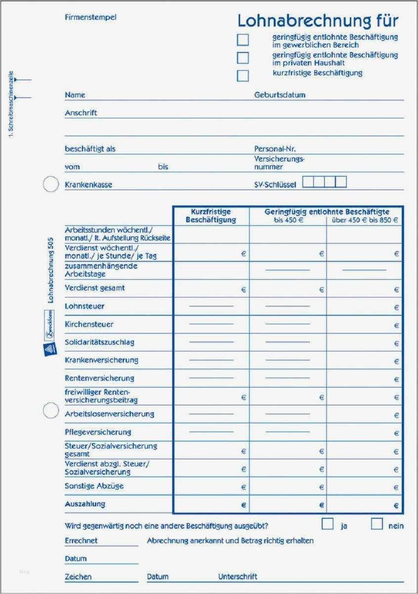 Lohnabrechnung Vorlage Gratis Erstaunlich Vorlage formular F R Lohn Und Gehaltsabrechnung Beispiel