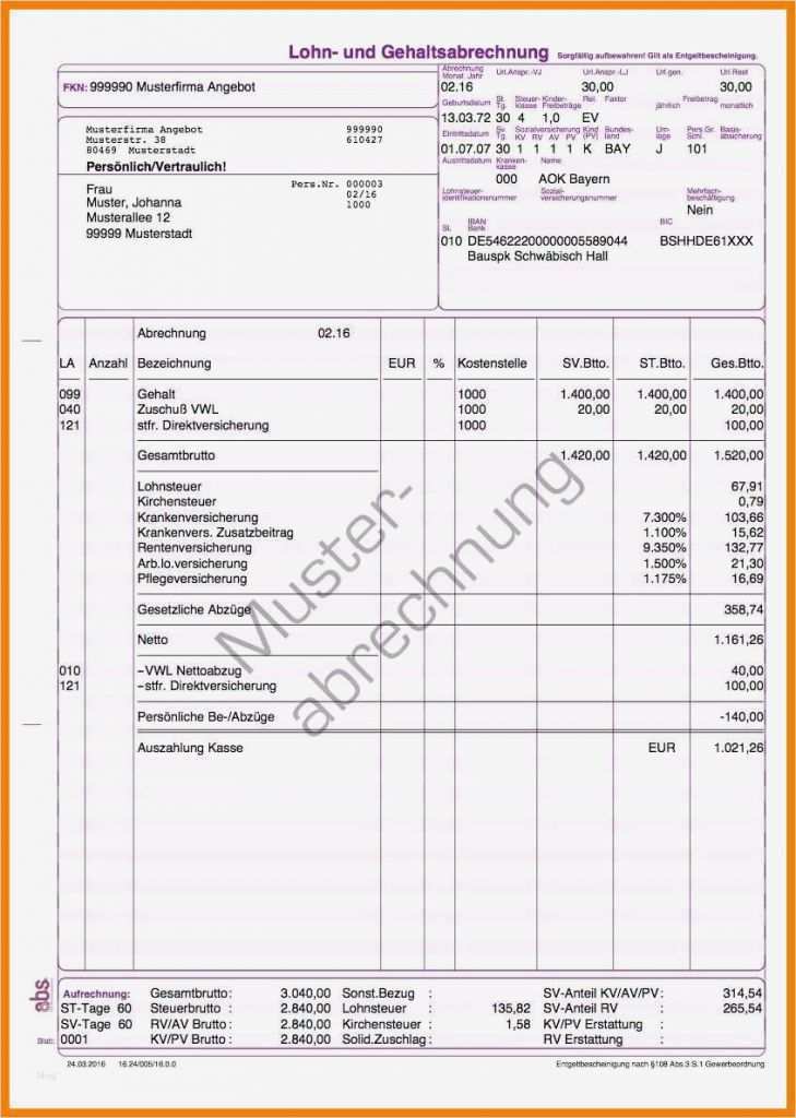 Lohnabrechnung Vorlage Gratis Schönste 10 Lohnabrechnung Muster 2016