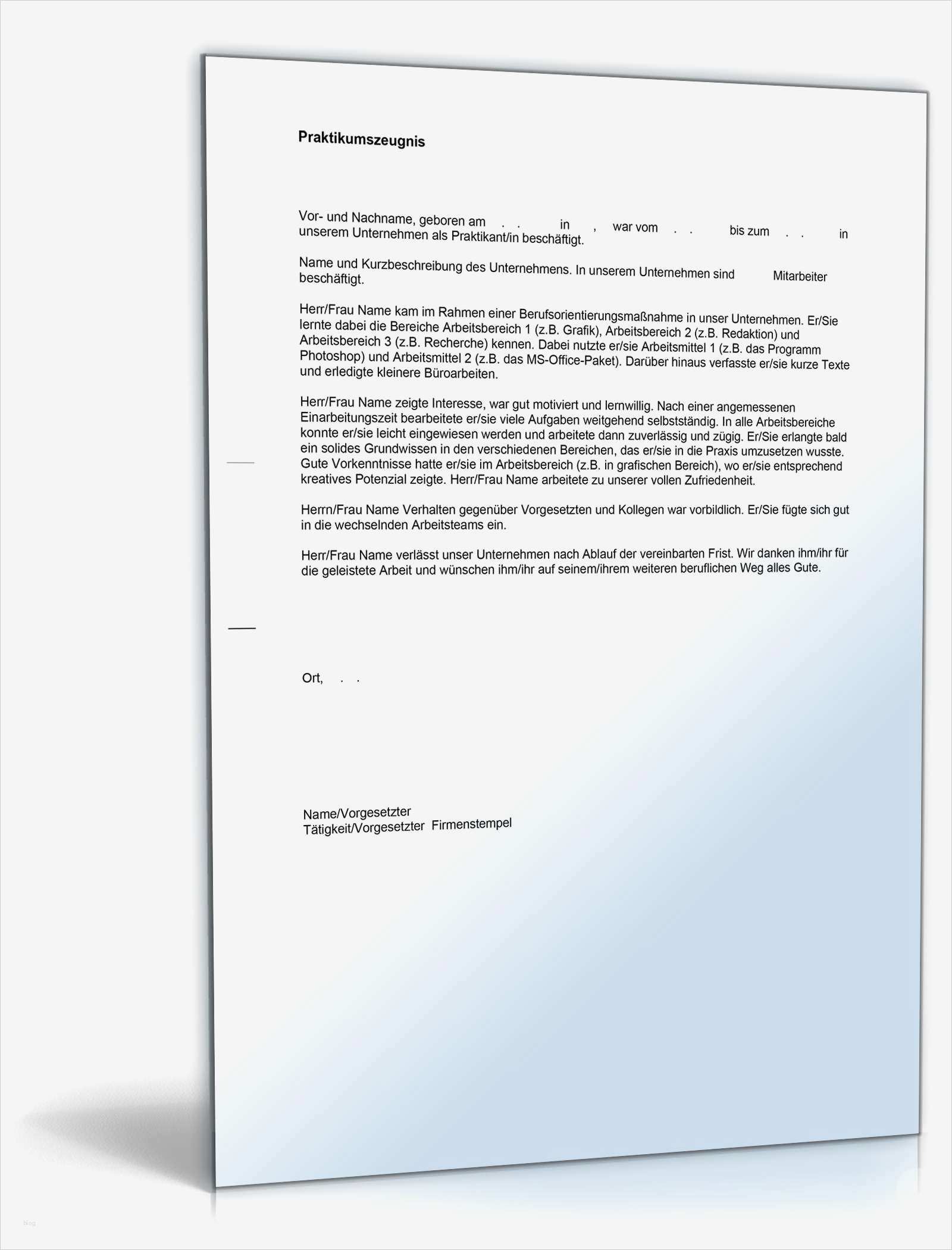 Löschung Personenbezogener Daten Vorlage Erstaunlich Praktikumszeugnis Allgemein Note Drei