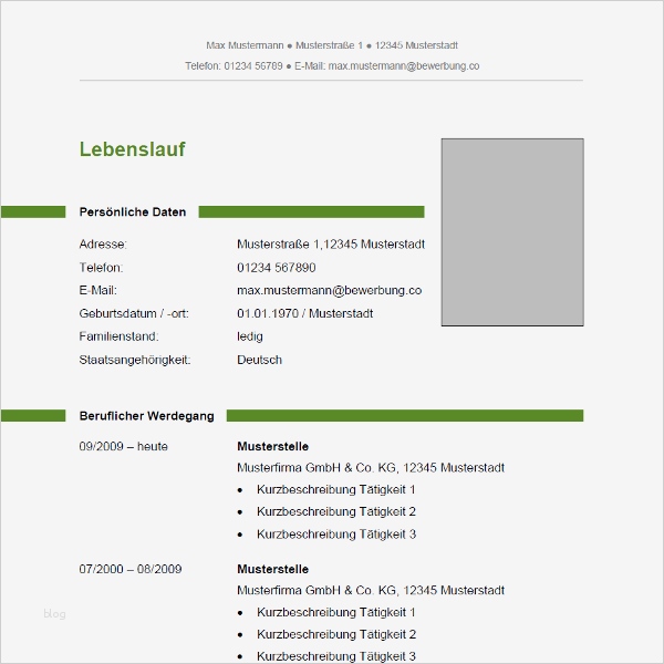 Lückenloser Lebenslauf Vorlage Einzigartig Lebenslauf Muster & Vorlagen Für Bewerbung 2018