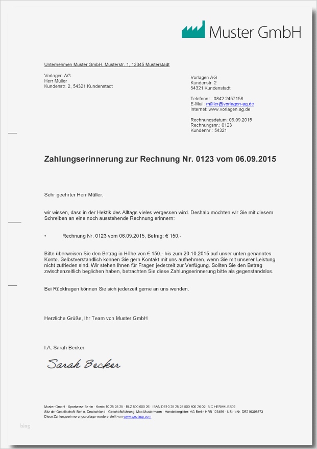 Lustige Mahnung Vorlage Kostenlos Cool Zahlungserinnerung Muster & Vorlage Mit Erklärung