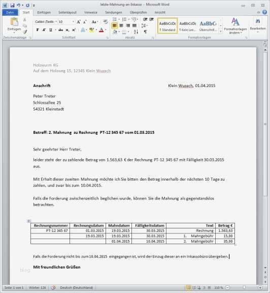 Mahnung Per Email Vorlage Süß 7 Vorlage Letzte Mahnung Vorlage Letzte Mahnung