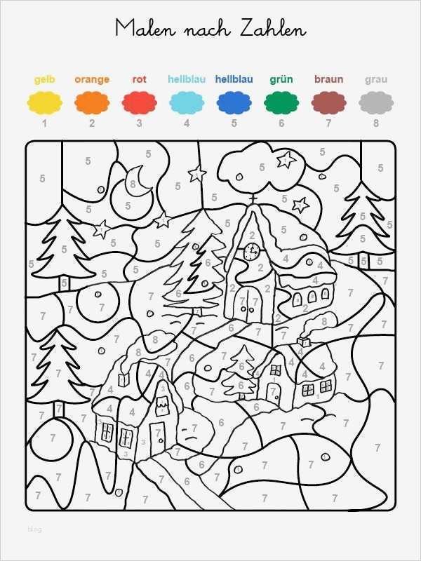 Malen Nach Zahlen Katzen Vorlagen Neu Ausmalbild Malen Nach Zahlen Winterzauber Ausmalen