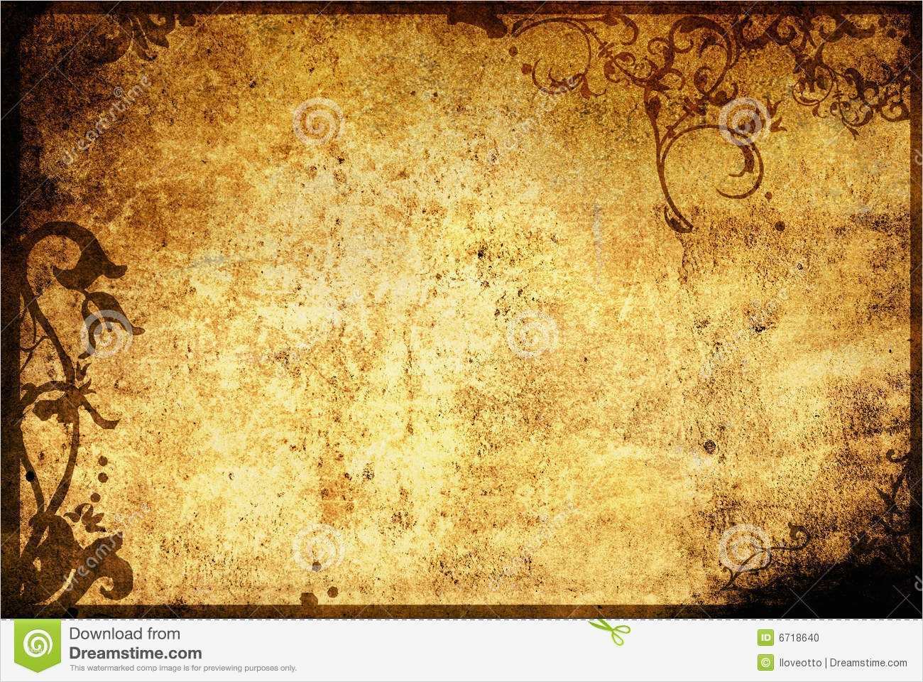 Manuskript Vorlage Word Angenehm Altes Papier Der Blumenart Masert Feld Stockfoto Bild