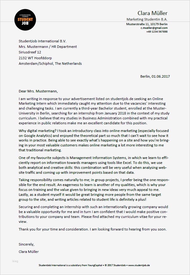 Marketing Briefing Vorlage Bewundernswert Vorlage Eines Gelungenen Bewerbungsschreibens