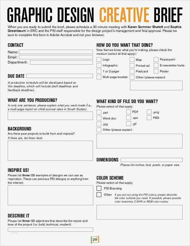 Marketing Briefing Vorlage Gut Creative Brief 1