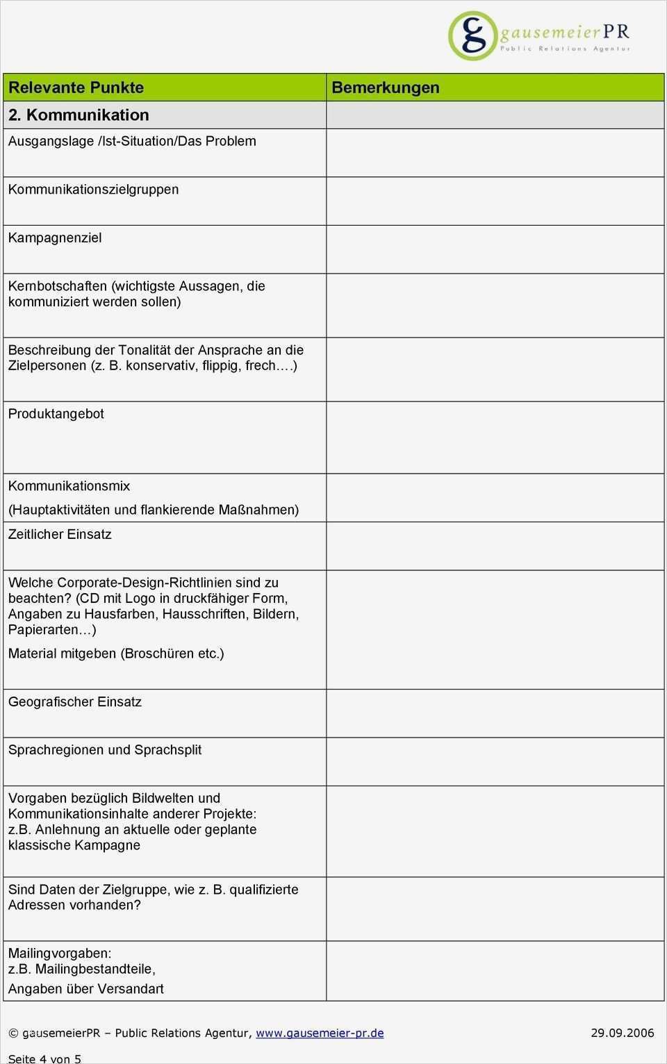 Marketing Briefing Vorlage Hübsch Vorlage Agenturbriefing Pdf