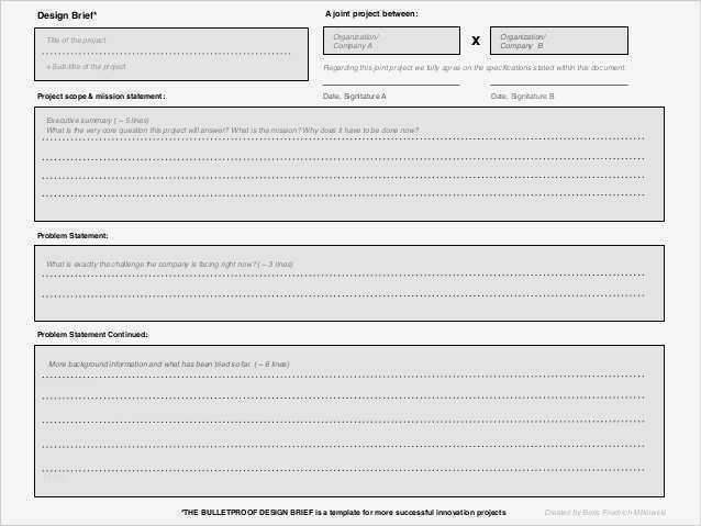 Marketing Briefing Vorlage Schönste the Bulletproof Design Brief A Template for More