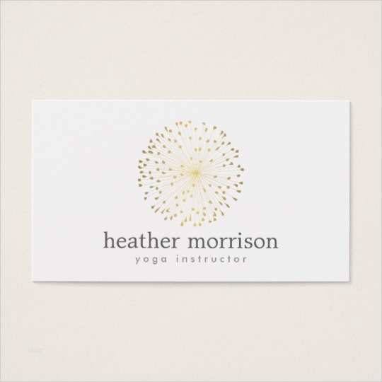 Massage Visitenkarten Vorlagen Cool Gold Dandelion Starburst Logo On White Business Card