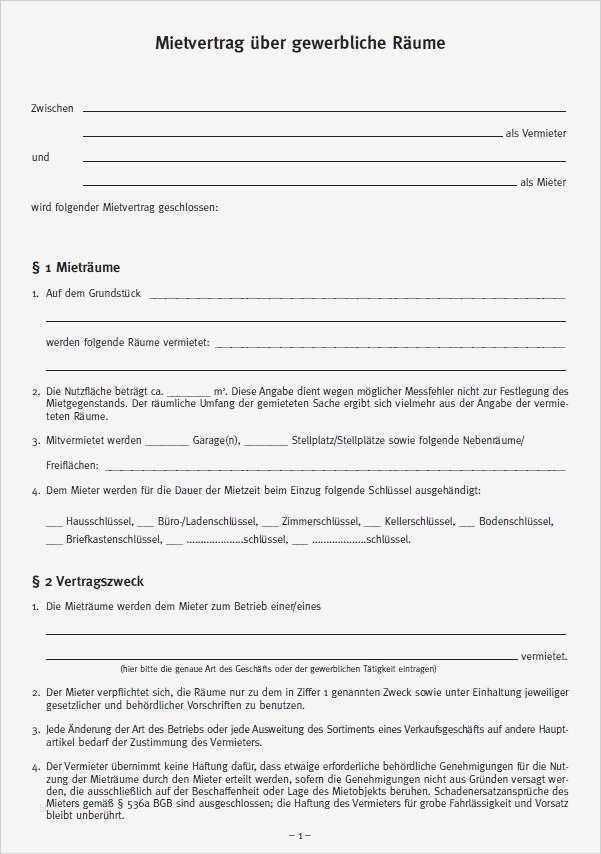 Master Vendor Vertrag Vorlage Beste Mietvertrag über Gewerbliche Räume