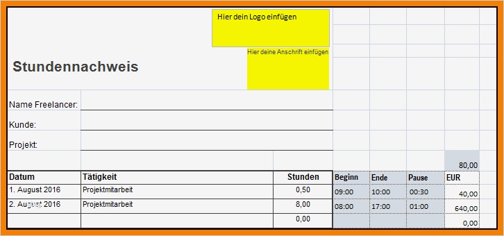 Meilensteinplan Vorlage Excel Kostenlos Genial 11 Stundenzettel Excel Vorlage Kostenlos