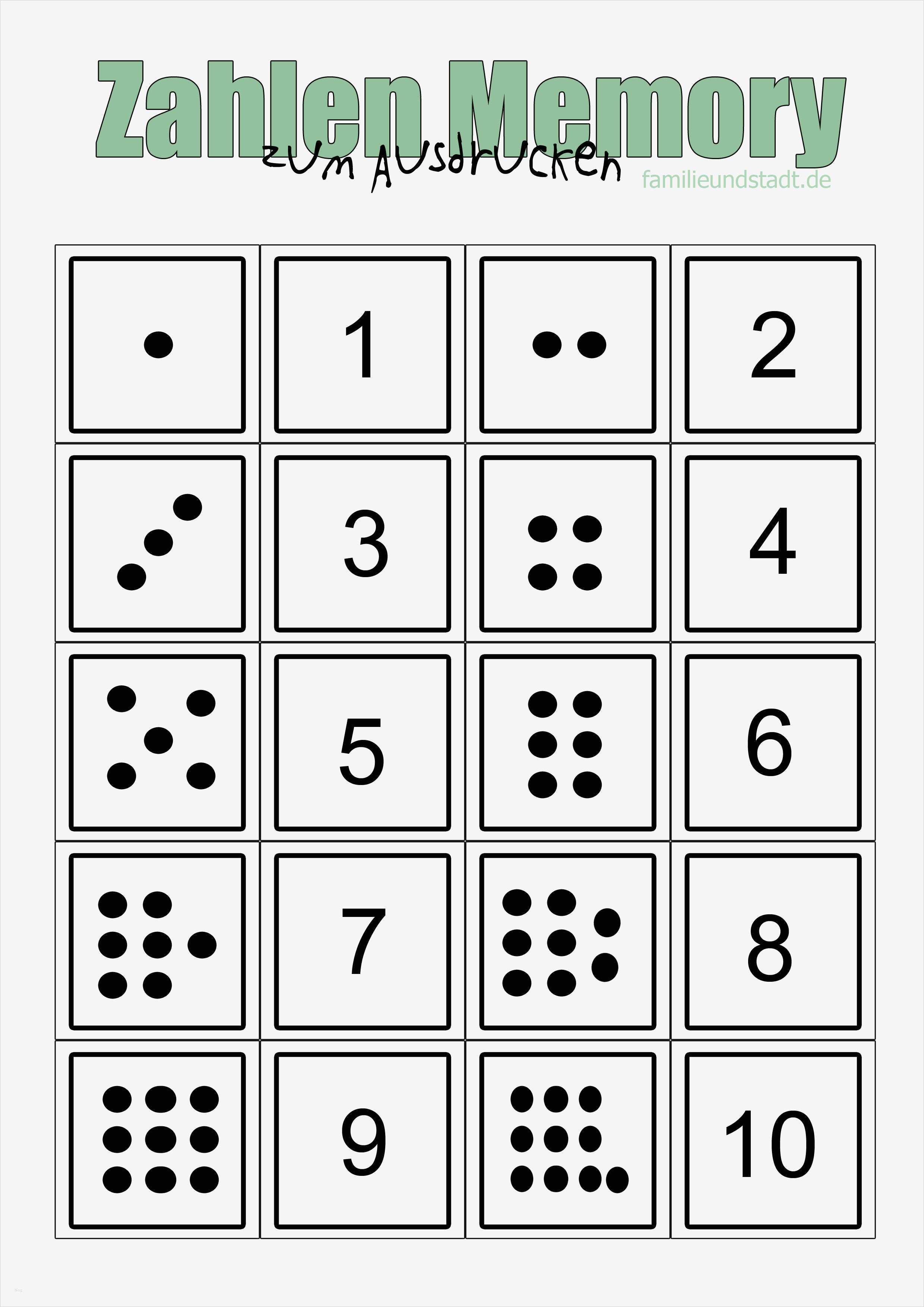 Memory Spiel Selber Machen Vorlage Cool Zahlenmemory Bis 10 Selber Basteln Zum Ausdrucken