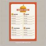 Menü Schreiben Vorlage Genial Fast Food Menü Vorlage In Flachem Design