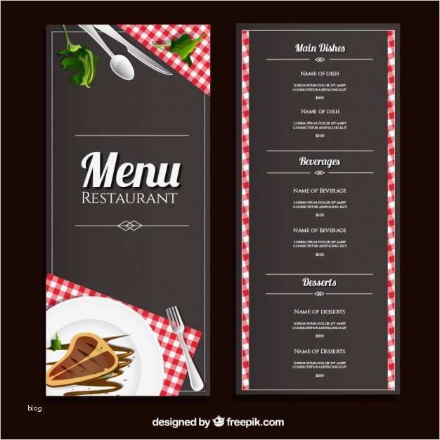 Menü Schreiben Vorlage Schönste Restaurant Menü Vorlage