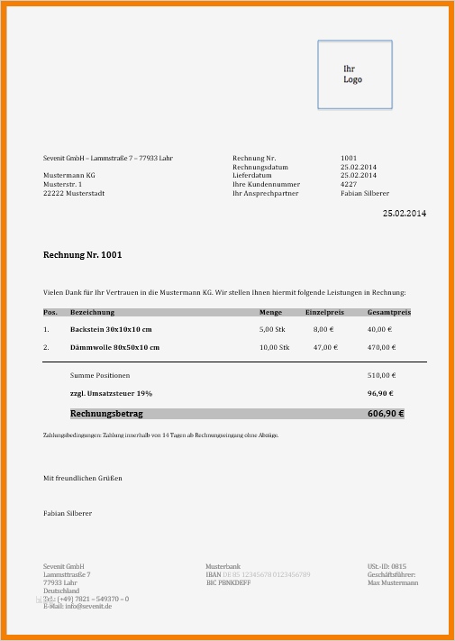 8 muster angebot schreiben