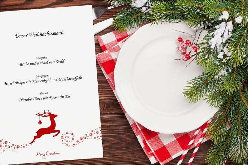 Menükarte Silvester Vorlage Cool Druckvorlage Für Ihre Weihnachts Menükarte