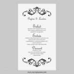 Menükarte Silvester Vorlage Neu Hochzeit Menü Karte Vorlage Vintage Rollen Schwarz