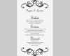 Menükarte Vorlage Pdf Genial Hochzeit Menü Karte Vorlage Vintage Rollen Schwarz