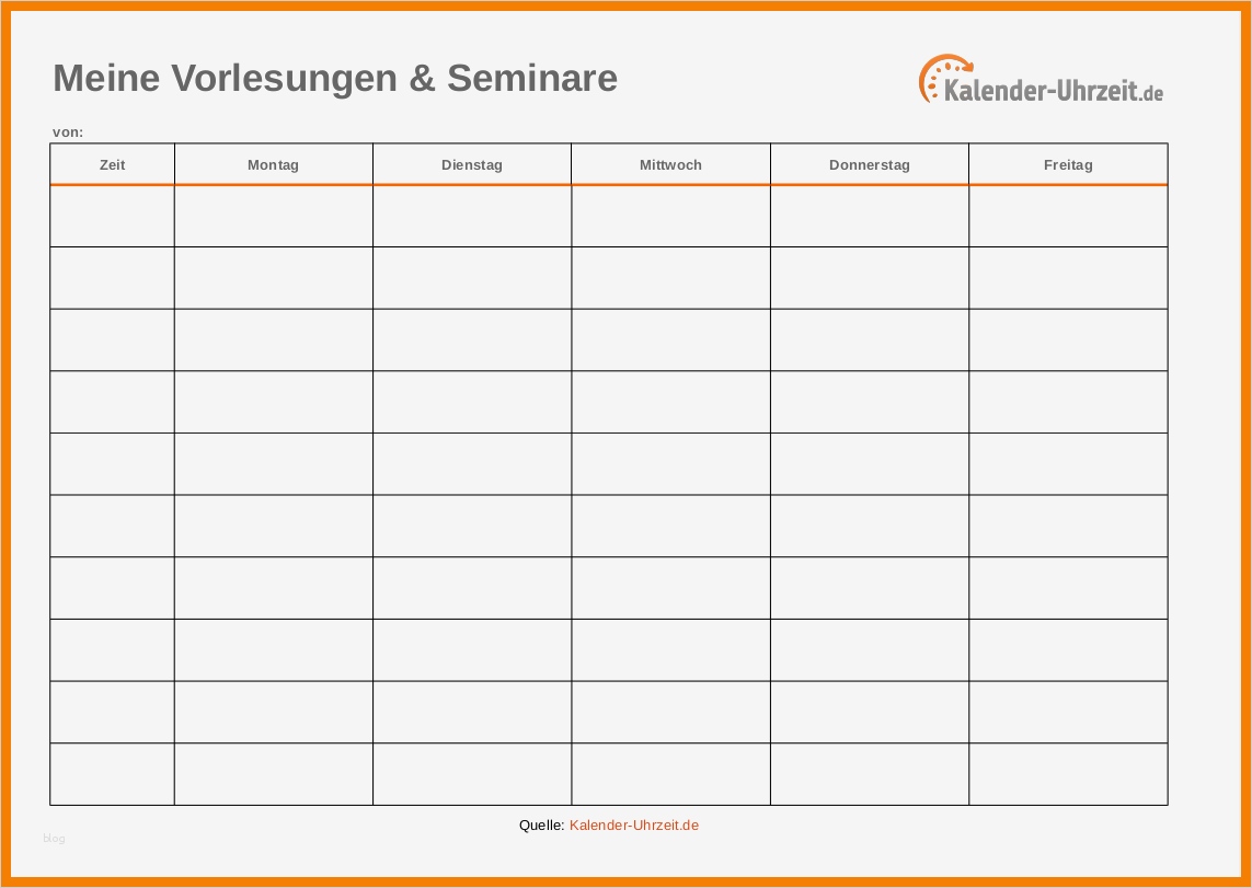 Mietaufhebungsvertrag Vorlage Kostenlos Beste 6 Stundenplan Blanko