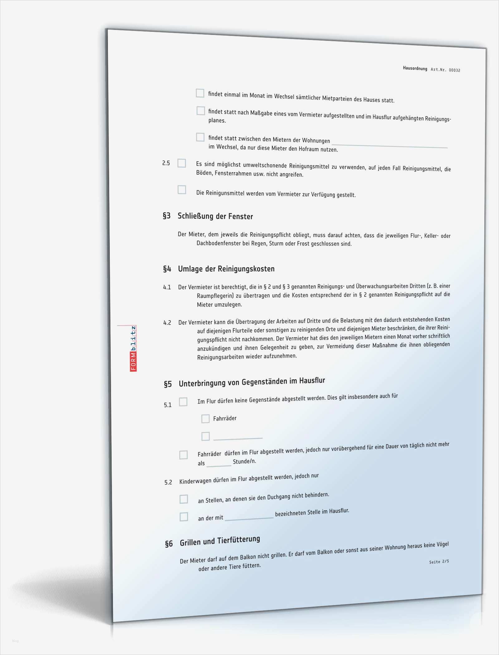 Mietvertrag Büro Im Eigenen Haus Vorlage Elegant Hausordnung Für Mietwohnung Muster Als Pdf Oder Word