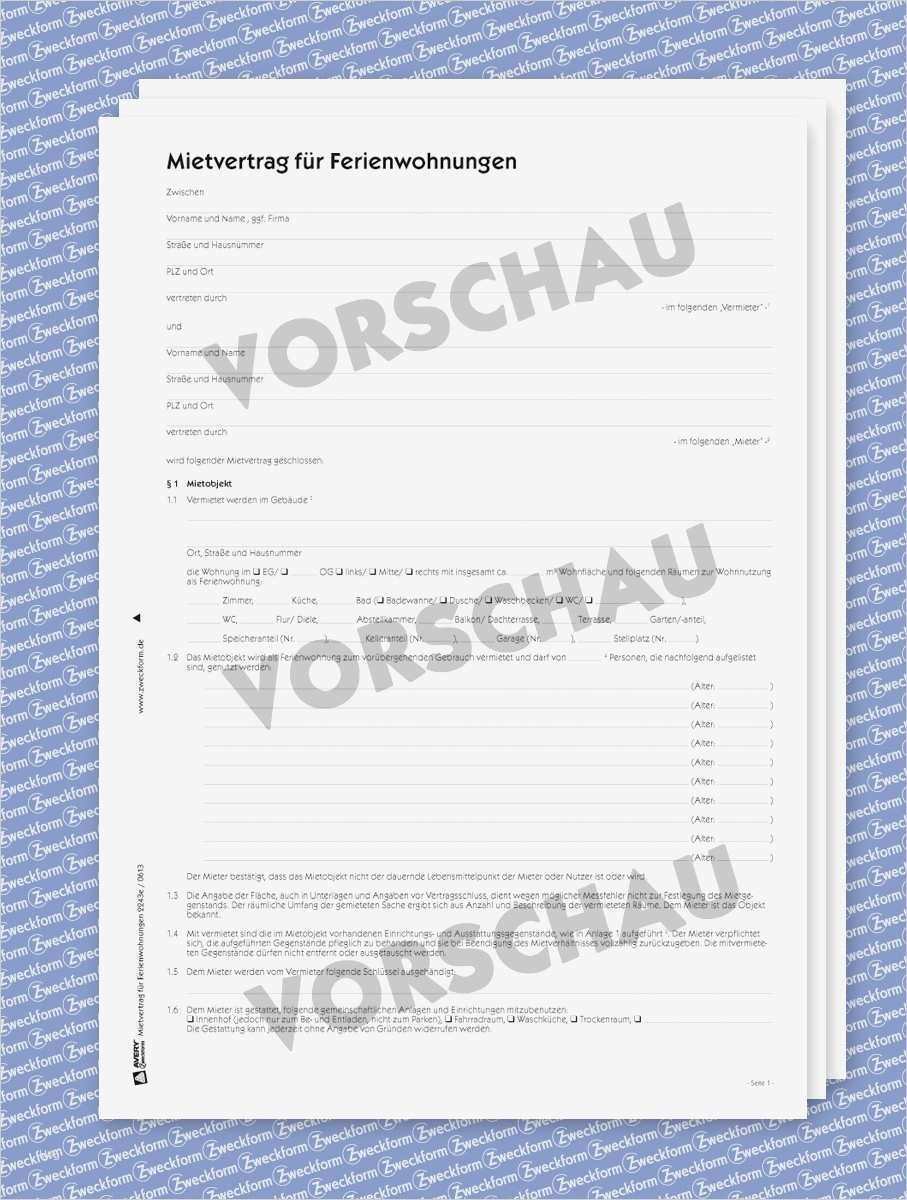 Mietvertrag Ferienwohnung Vorlage Word Fabelhaft Muster Mietvertrag Ferienwohnung