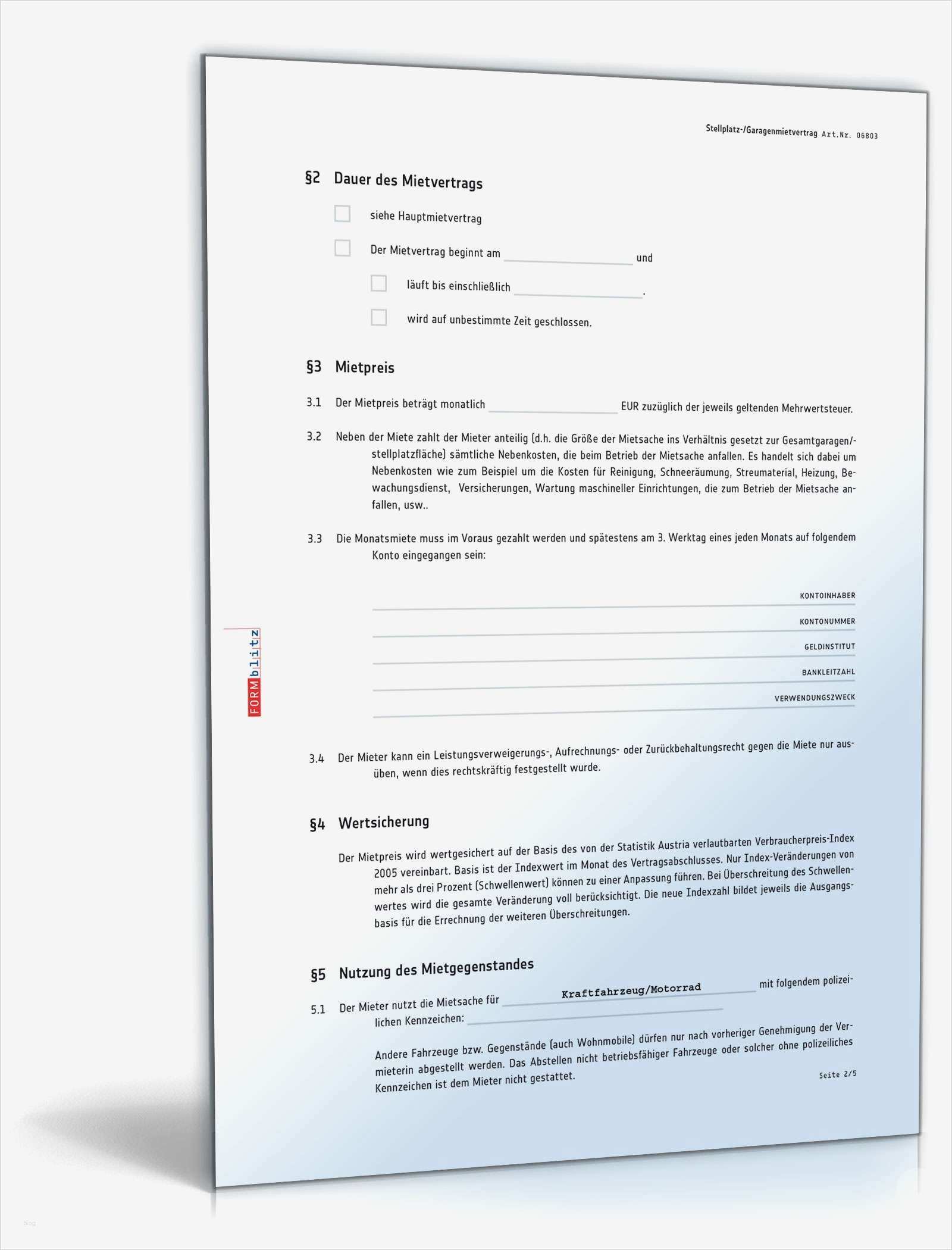 Mietvertrag Garage Vorlage Neu Garagenmietvertrag