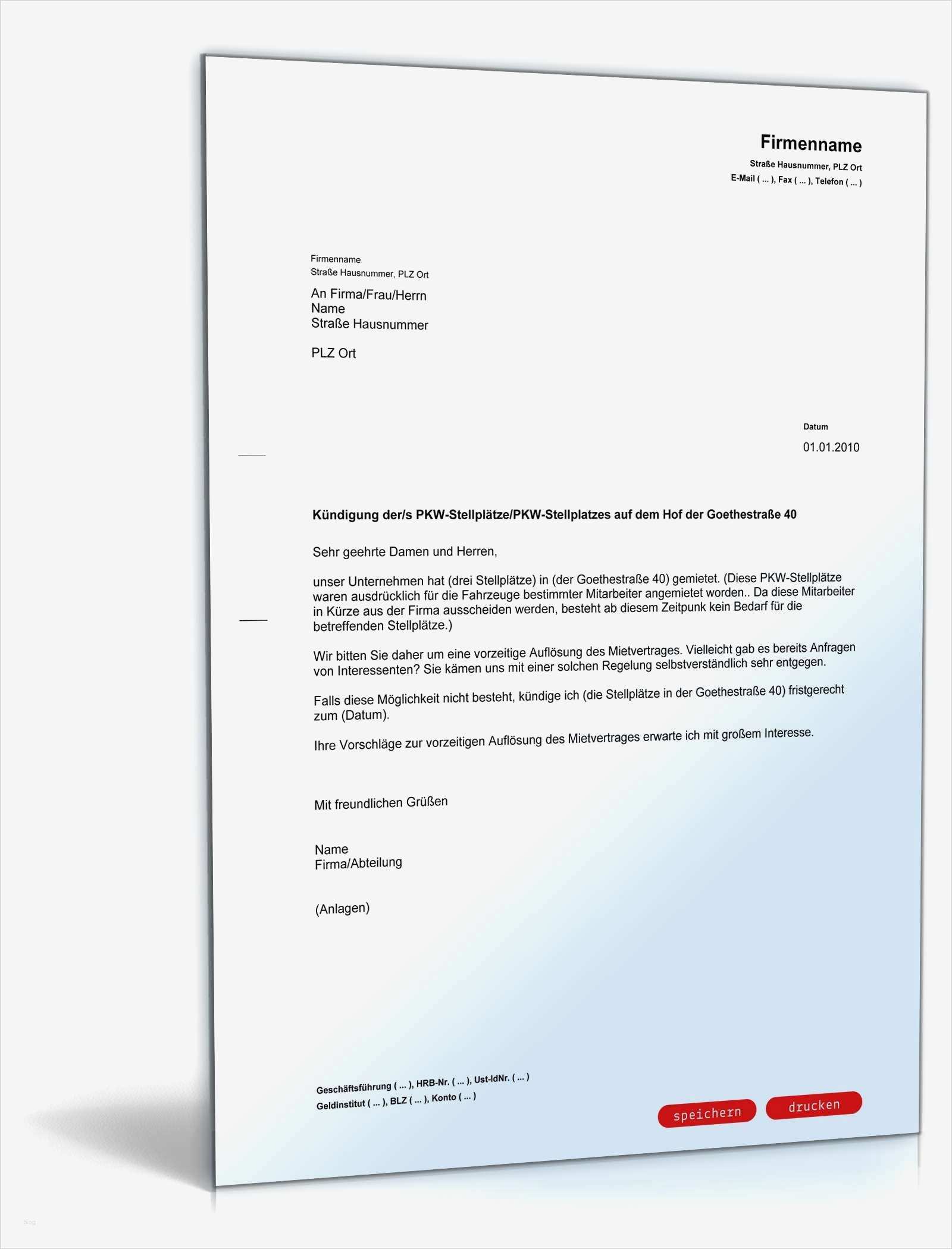 Mietvertrag Garage Vorlage Wunderbar Garage Kündigung Muster Schön Kündigung Arbeitsvertrag