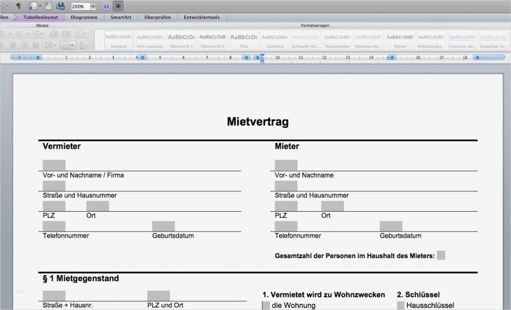 Mietvertrag Haus Vorlage Gratis Einzigartig Kostenlos Mietvertrag Im Word format Zum Anpassen