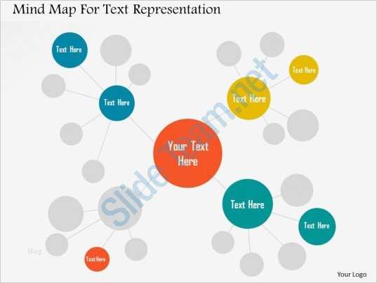 Mindmap Vorlage Powerpoint Kostenlos Großartig Mind Map for Text Representation Flat Powerpoint Design