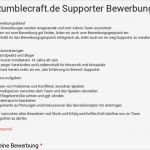 Minecraft Server Bewerbung Vorlage Supporter Wunderbar Rumblecraft Supporter Bewerbung