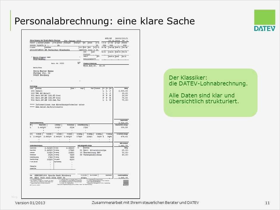 Minijob Abrechnung Vorlage 2017 Süß Zusammenarbeit Mit Ihrem Steuerlichen Berater Und Datev