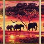Ministeck Vorlagen Zum Ausdrucken Erstaunlich Schipper Afrika Elefanten Karawane Triptychon